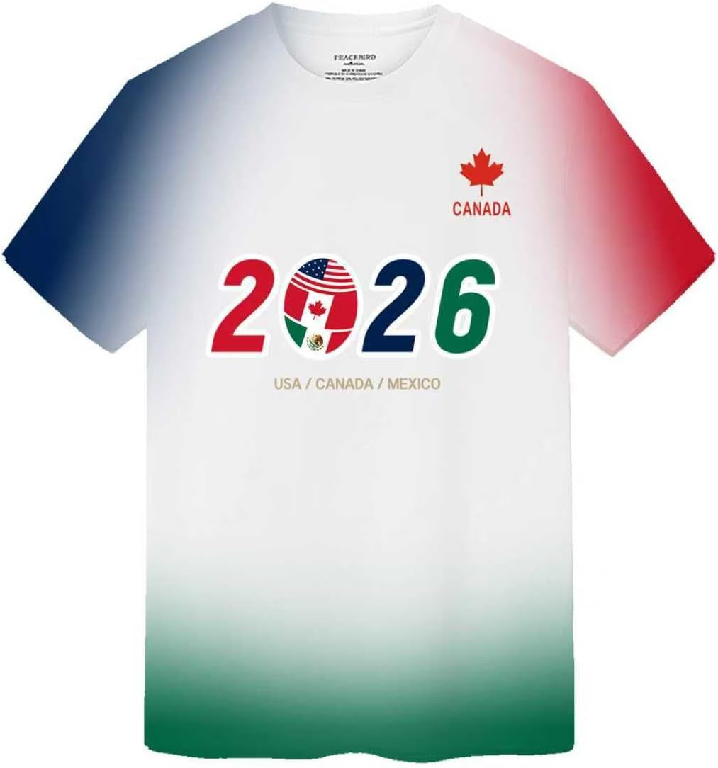 Teetea Team USA Soccer Jersey, Sizes S-L, 2026 North America Soccer Cup Merchandise, Breathable Fan Apparel