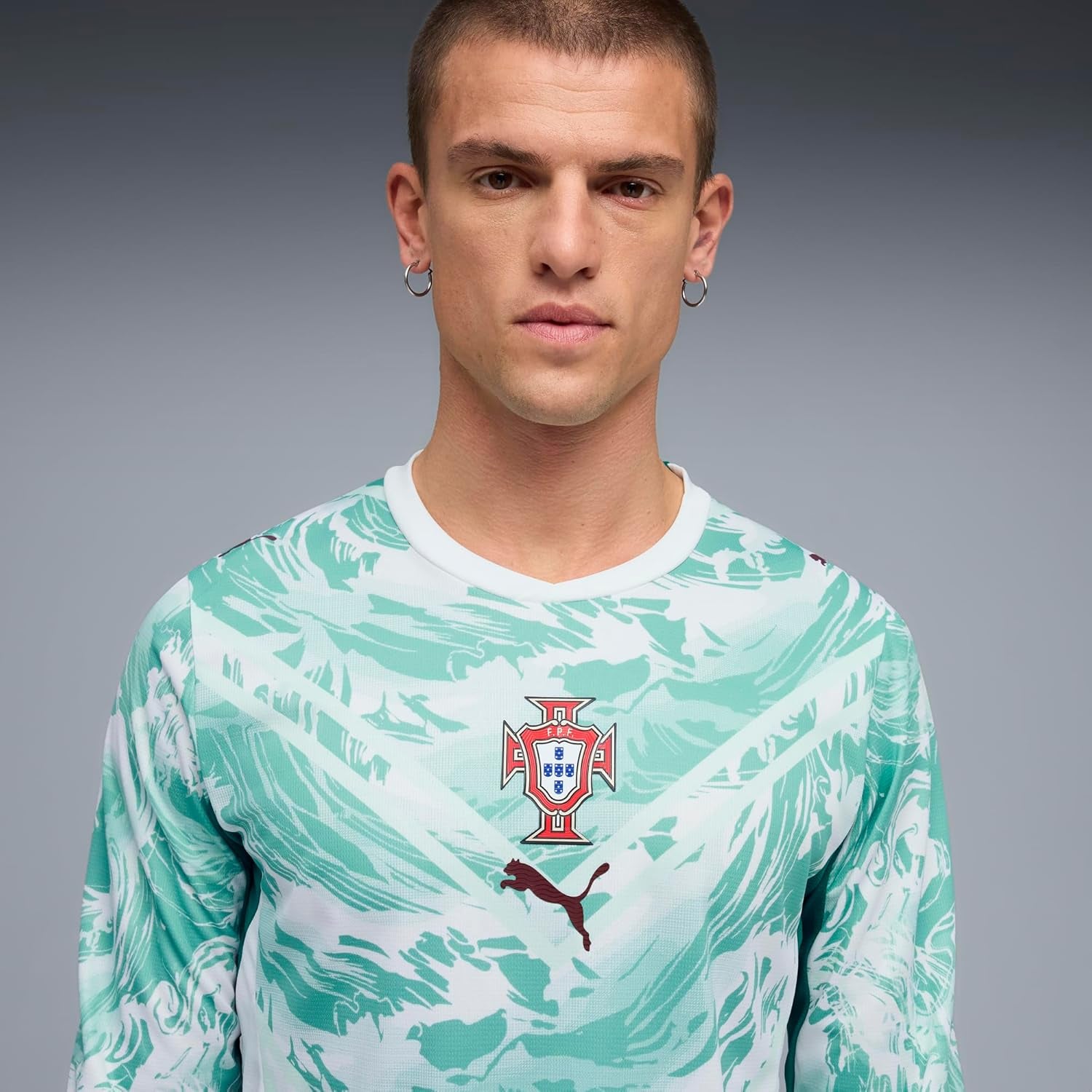 Puma Men'S FA Portugal Away Long Sleeve Jersey Replica