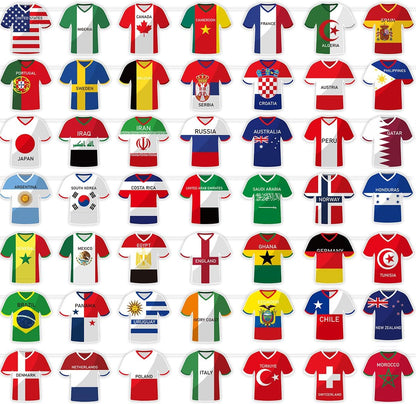 49PCS 2026 World Cup Soccer Jersey Flag Bunting Banner - World Cup Flags Merchandise Decorations for Sports Events, Soccer Themed Parties, Olympic Festivals Celebration Home Office Bar Party Decor(Not among the Top 48 Teams)