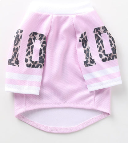 Pet Dog Jersey, Summer Cooling Mesh Fabric, Soccer Sportswear, Lightweight Football Casual Clothes for Small Medium Large Dogs, Pink, Xxx-Large