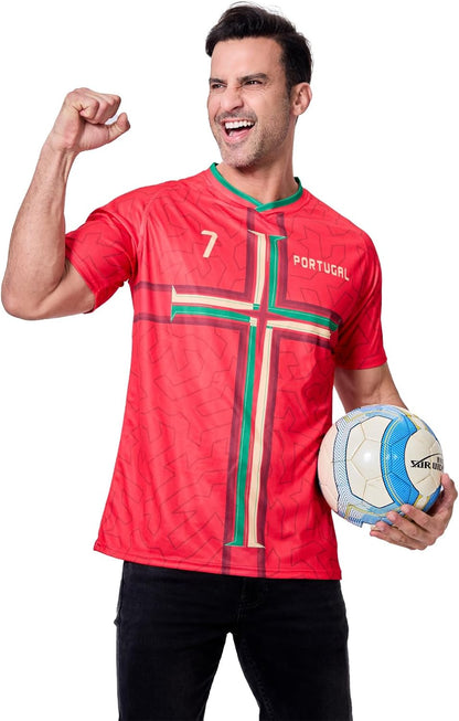 Men'S 2026 Fan Soccer Jersey - Fan Version Short Sleeve Shirt for Game Day