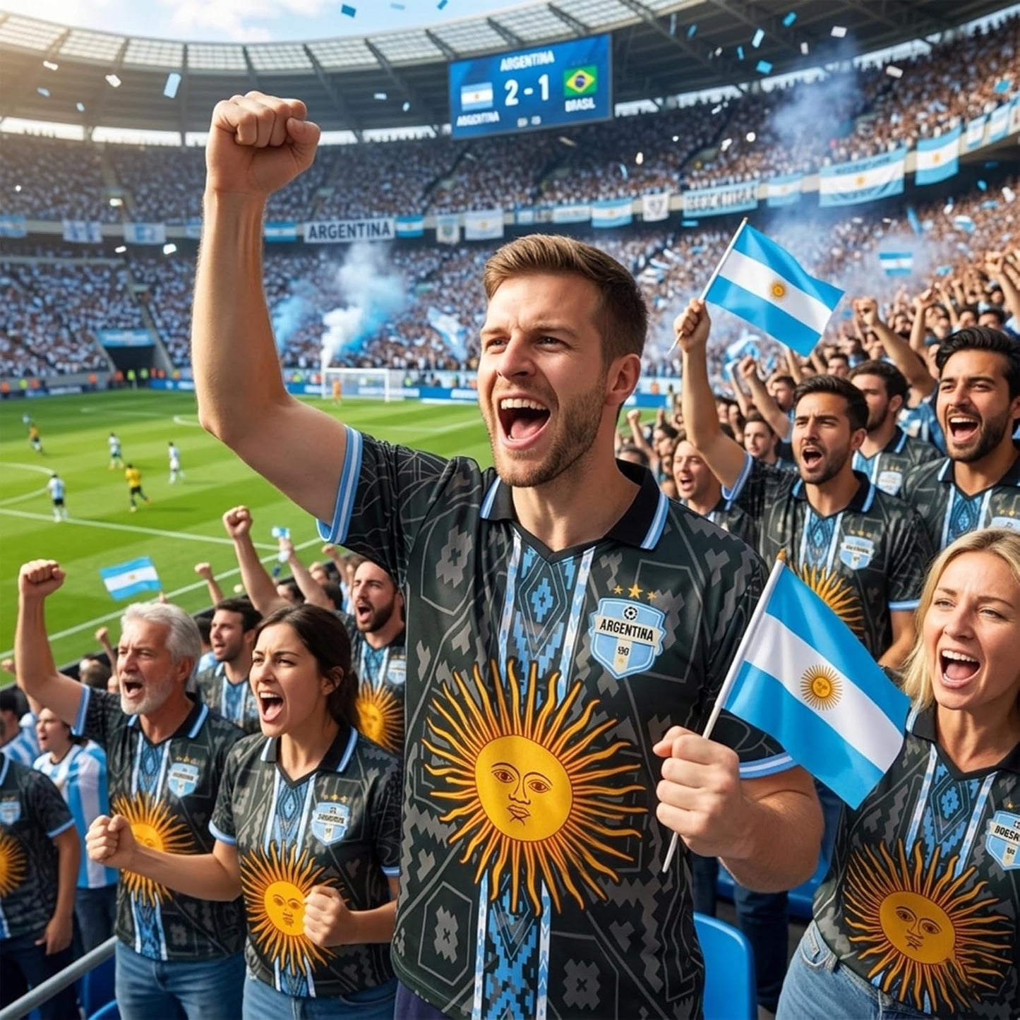 Argentina Jersey Men, Argentina Soccer Jersey for Men, Argentina Soccer Shirt, Soccer Jerseys for Football Fans