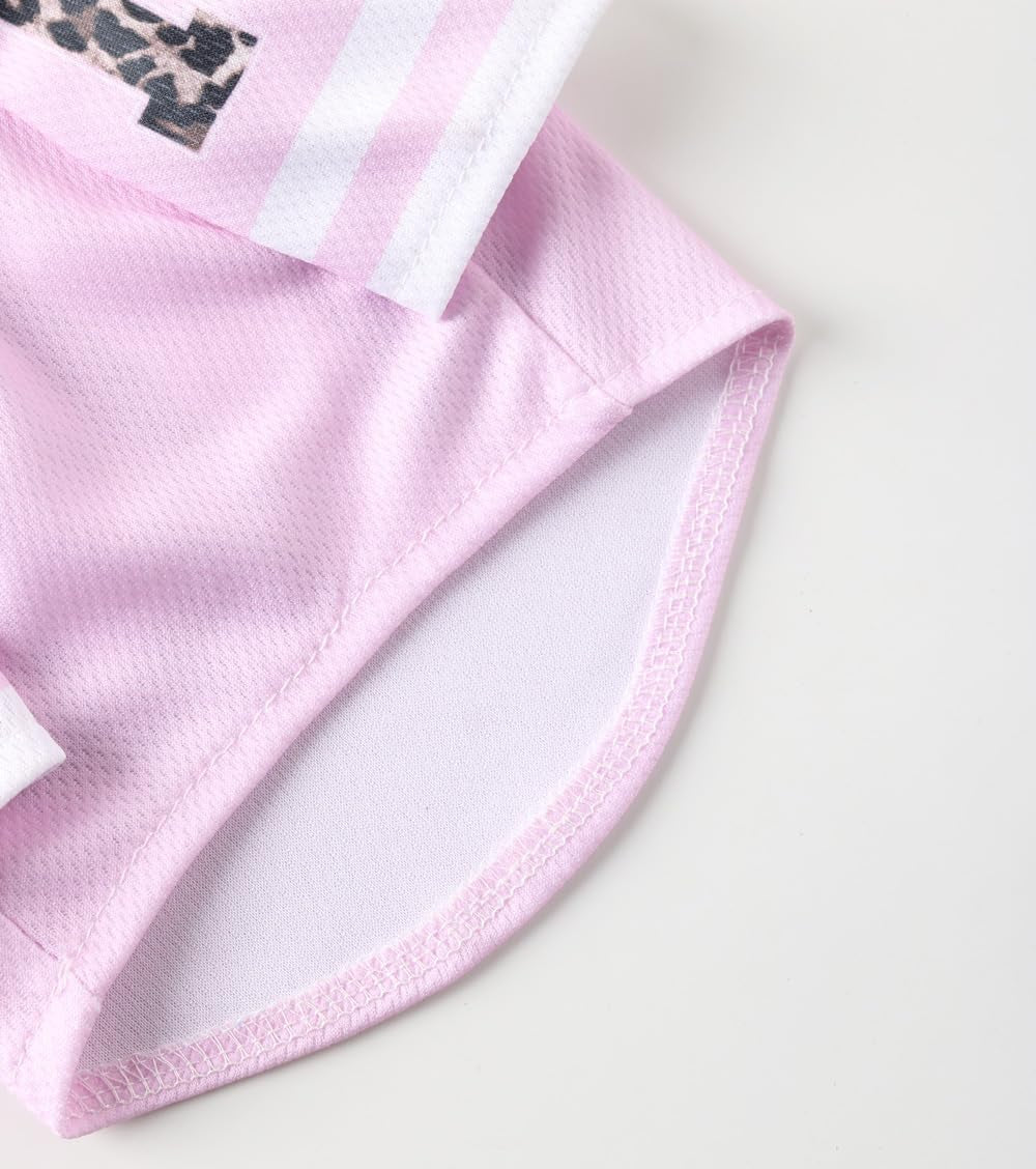 Pet Dog Jersey, Summer Cooling Mesh Fabric, Soccer Sportswear, Lightweight Football Casual Clothes for Small Medium Large Dogs, Pink, Xxx-Large