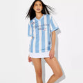 Women'S Argentina Floral Short Sleeve Graphic Jersey T-Shirt