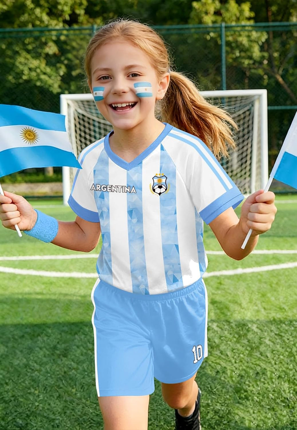Unisex Kids Soccer Jersey 2PC Set Boys Girls Youth Quick Dry Short Sleeve Football Training Kit