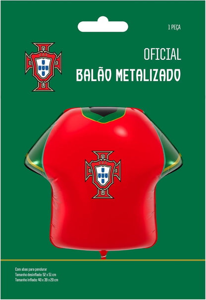 National Footbal Team Foil Balloons, Soccer Jersey Shape, 20" X 20", Pack of 5, Party Decorations (Portugal)
