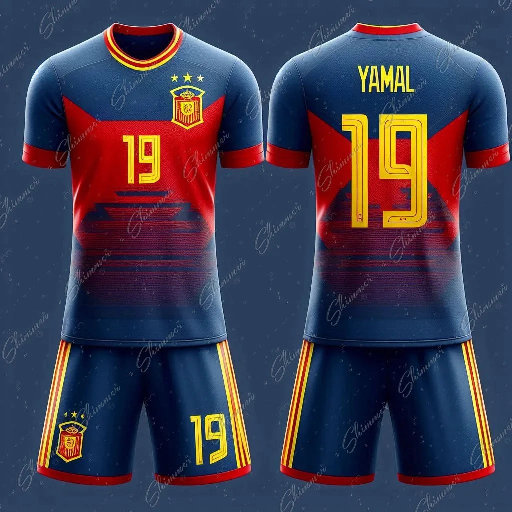 Yamal Children'S Quick Drying Sports Kit, Spain Team Jersey Number 29, Boys' Sports Kit, New Product for 2025