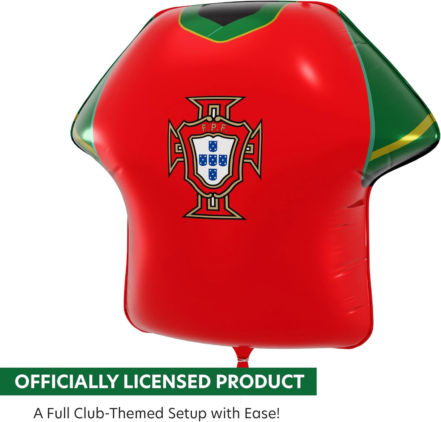 National Footbal Team Foil Balloons, Soccer Jersey Shape, 20" X 20", Pack of 5, Party Decorations (Portugal)