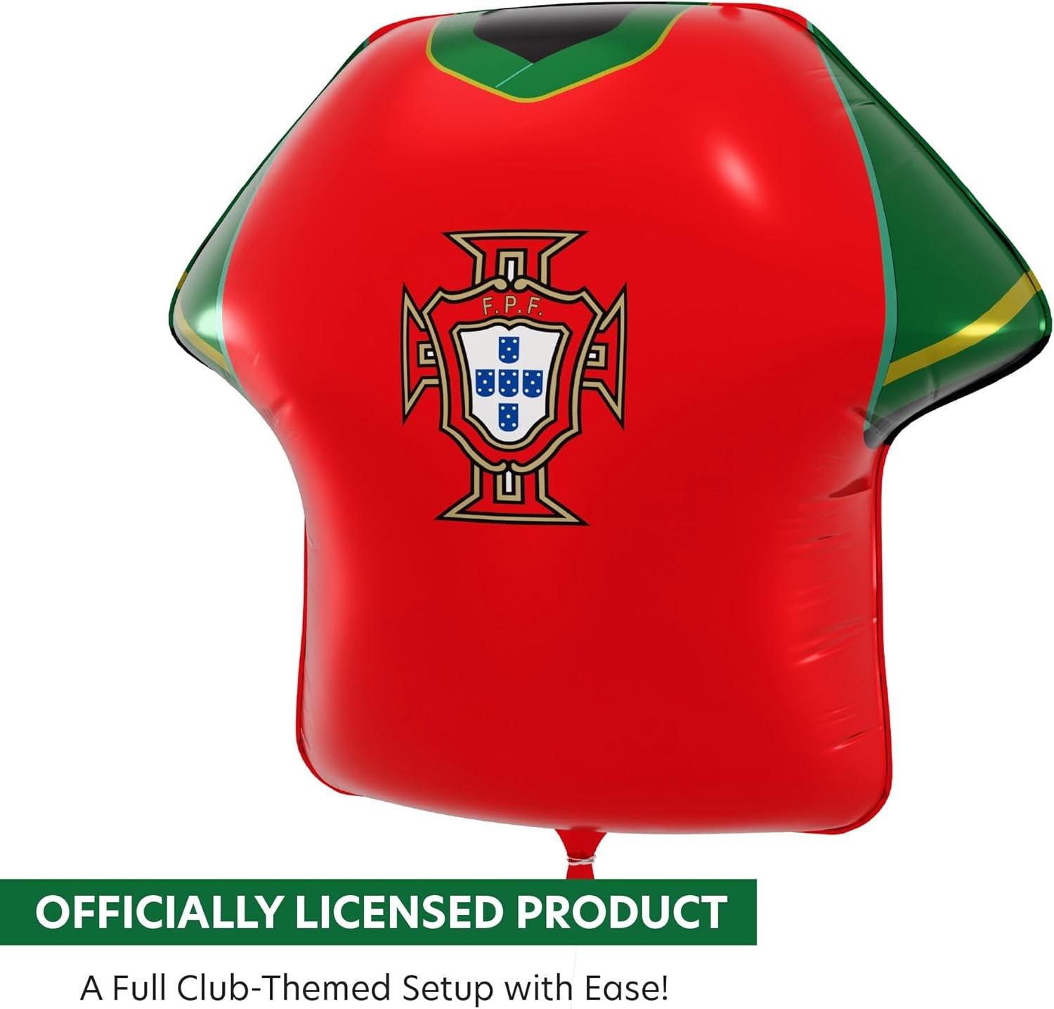 National Footbal Team Foil Balloons, Soccer Jersey Shape, 20" X 20", Pack of 5, Party Decorations (Portugal)