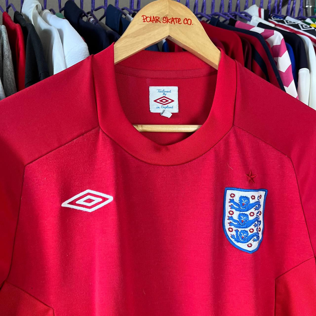 England National Team Football Soccer Jersey Tshirt Size 40