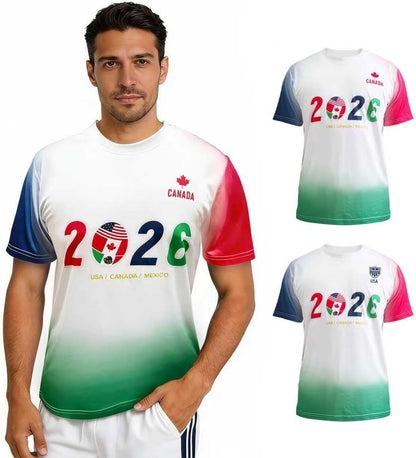 Teetea Team USA Soccer Jersey, Sizes S-L, 2026 North America Soccer Cup Merchandise, Breathable Fan Apparel