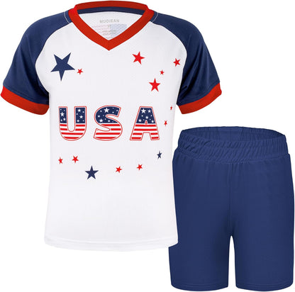 Unisex Kids Soccer Jersey for Girls Soccer Shirts Boy Football Outfits Soft Ideal Gift for Little Athlete 2-14 Years