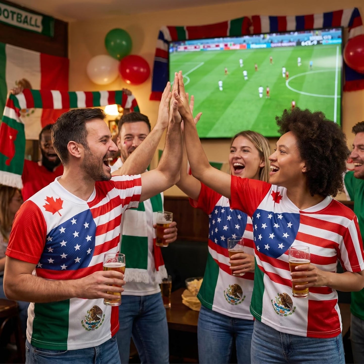 Unisex Adult Soccer Jersey USA Mexico Canada Inspired 2026 Game Day Men’S Football Shirt Women