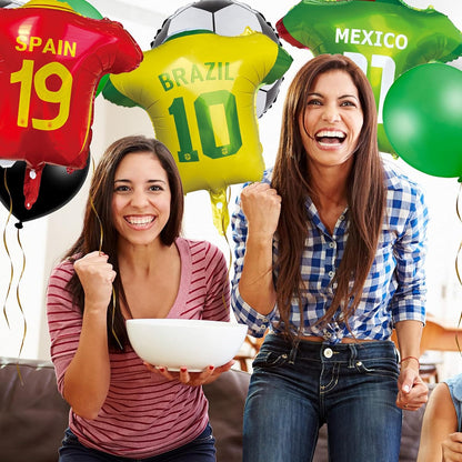 Soccer Jersey Foil Balloons for the 2026 World Cup - Mylar Decorations and Party Supplies