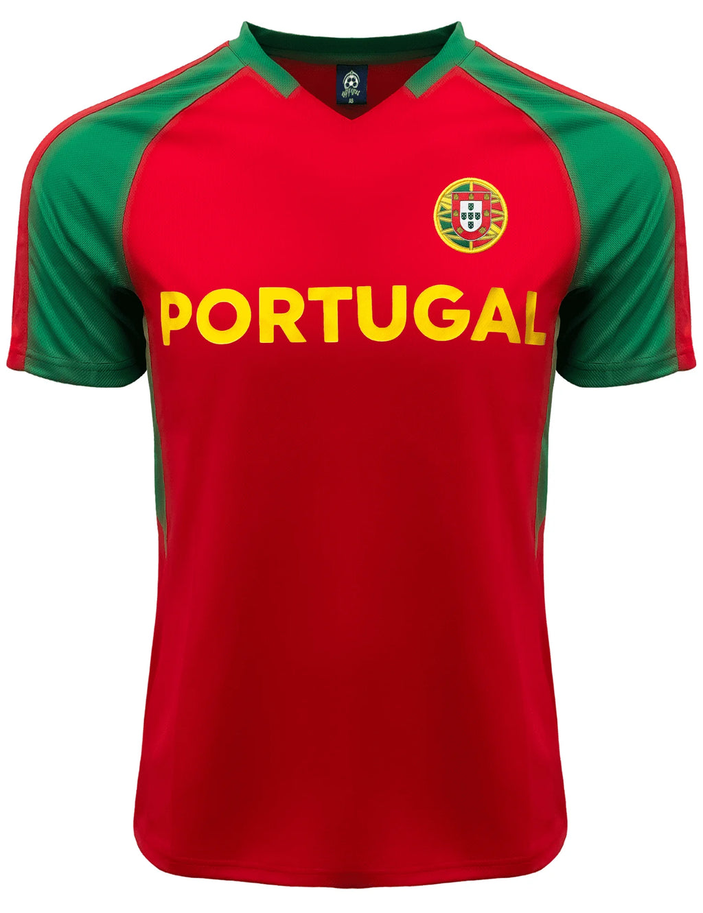 Just 4 Kicks Portugal Soccer Fan Jersey, Maroon/Green/Yellow, 100 Percent Poly, YS-XL