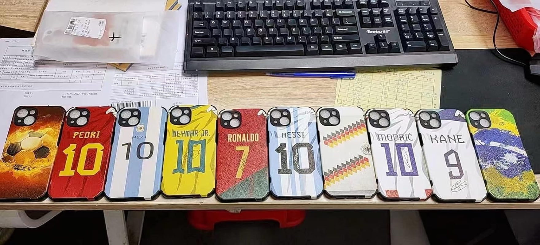 Ronaldo Soccer Jersey Phone Case for iPhone 11 - Slim Soft Imitation Leather Shockproof Design