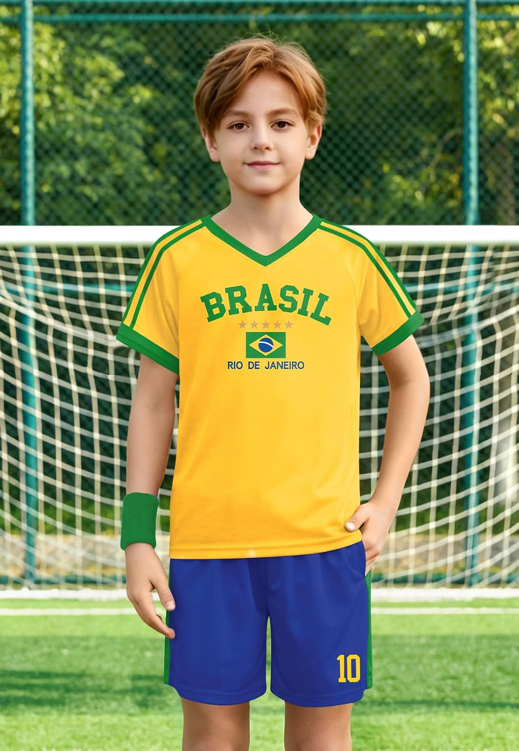 Unisex Kids Soccer Jersey 2PC Set Boys Girls Youth Quick Dry Short Sleeve Football Training Kit