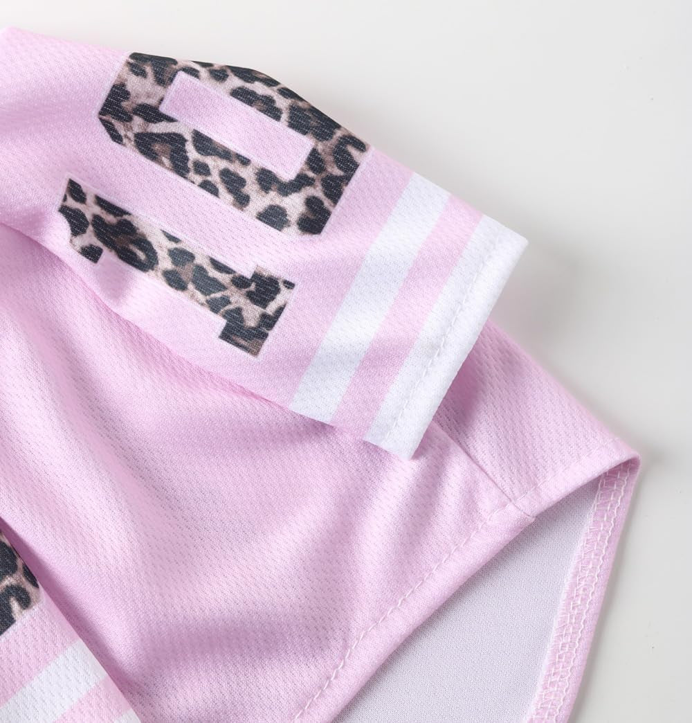 Pet Dog Jersey, Summer Cooling Mesh Fabric, Soccer Sportswear, Lightweight Football Casual Clothes for Small Medium Large Dogs, Pink, Xxx-Large