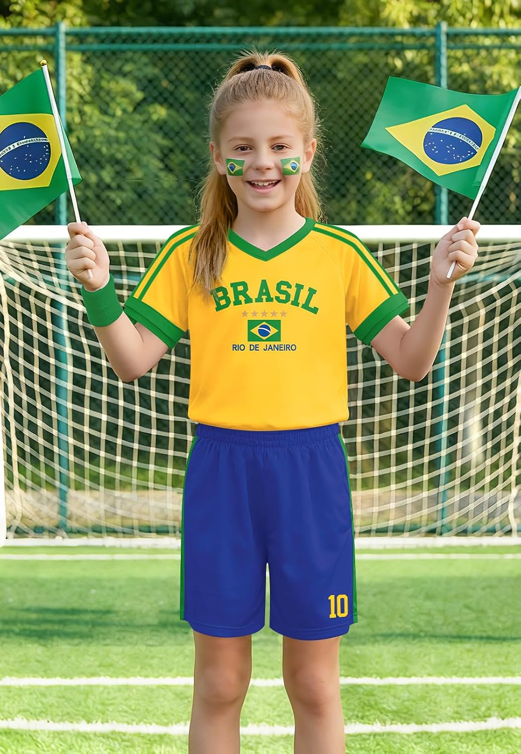 Unisex Youth Soccer Jersey Set - Quick Dry Short Sleeve Training Kit for Boys and Girls