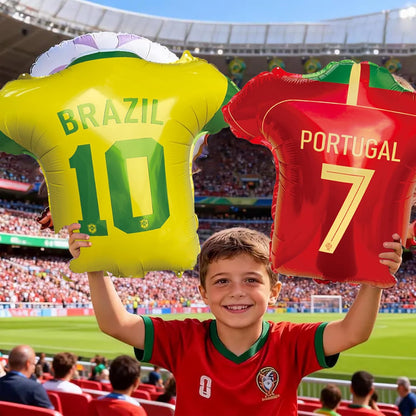 Soccer Jersey Foil Balloons for the 2026 World Cup - Mylar Decorations and Party Supplies