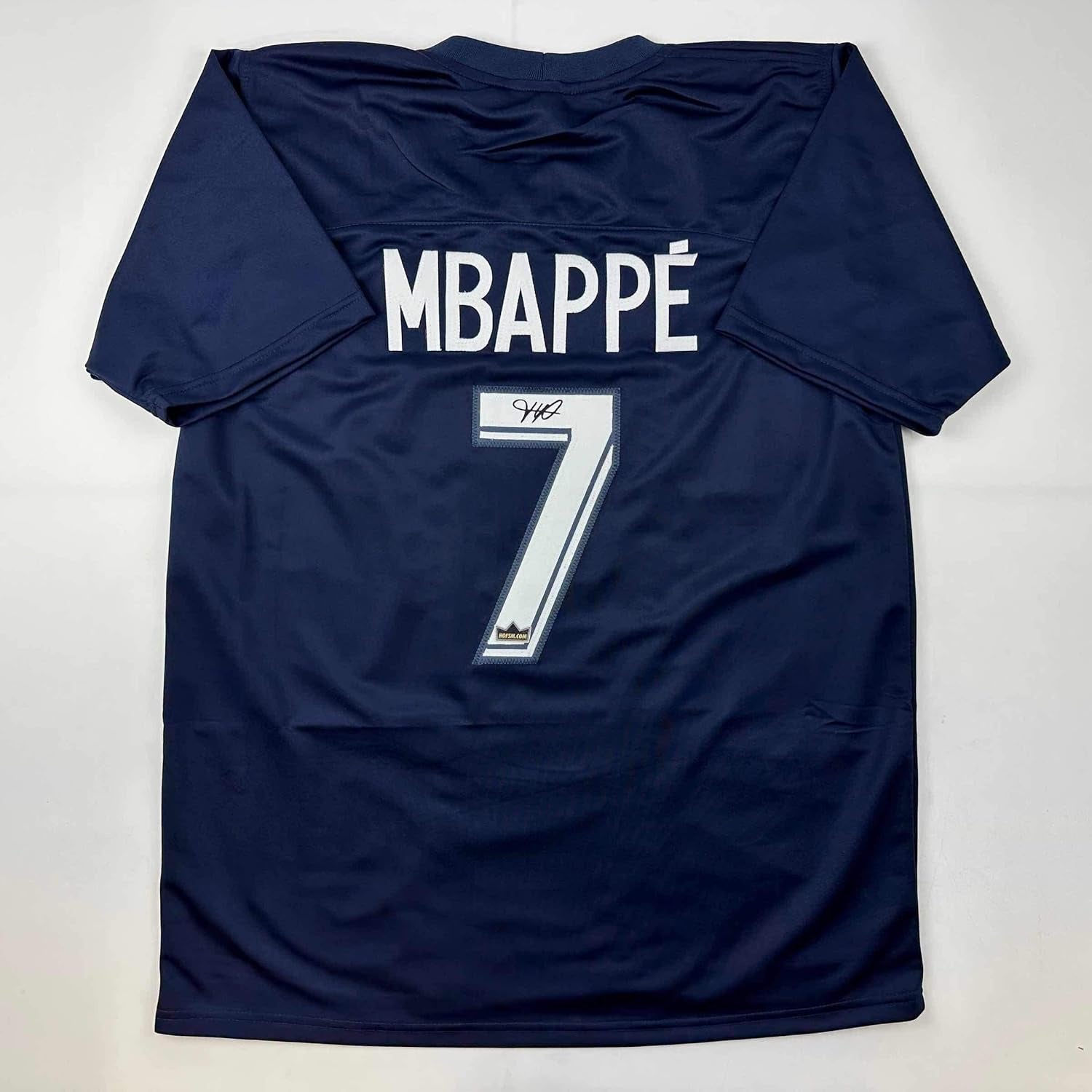Facsimile Autographed Kylian Mbappe PSG Blue Reprint Laser Auto Soccer Jersey Size Men'S XL
