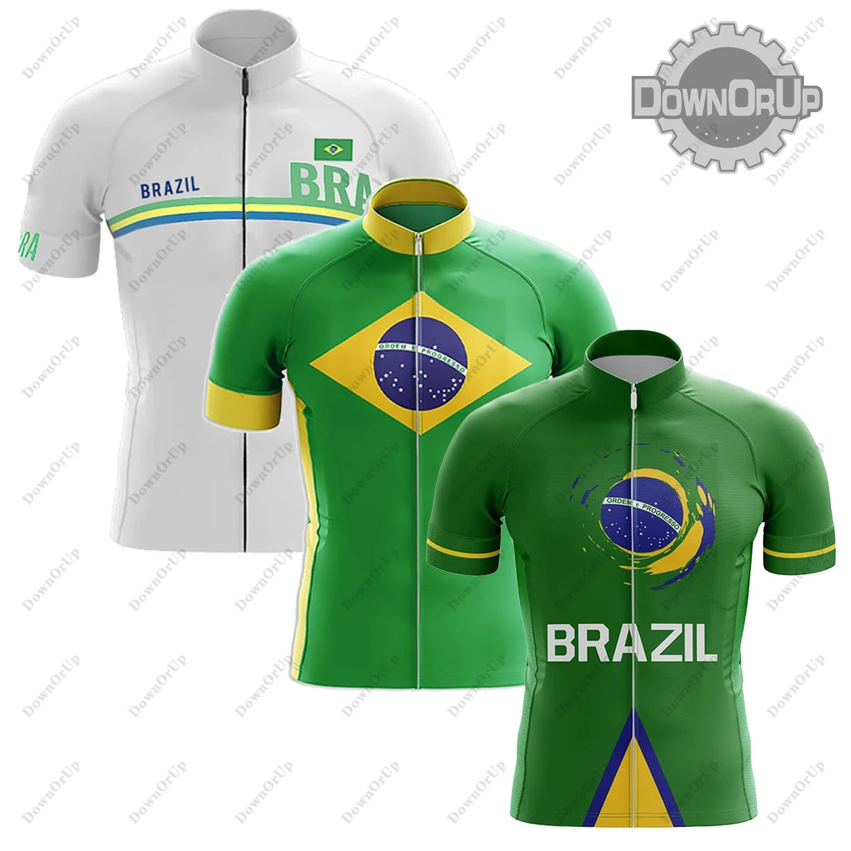 Brazil Maillot Ciclismo Hombre Biking Jersey Bib Shorts 9Dgel Breathable Pad Bicicleta De Montaña Equipment Cycling Jersey Set