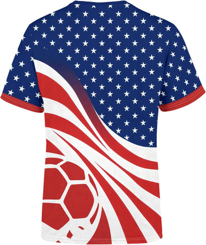 Mens Soccer Jersey Men'S Clothing Short Sleeve Top Adult Sports Fan T Shirts for Men Women