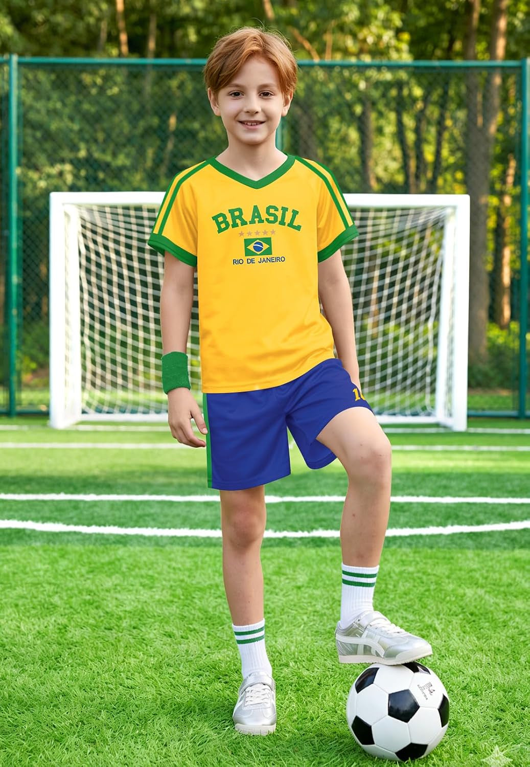 Unisex Youth Soccer Jersey Set - Quick Dry Short Sleeve Training Kit for Boys and Girls