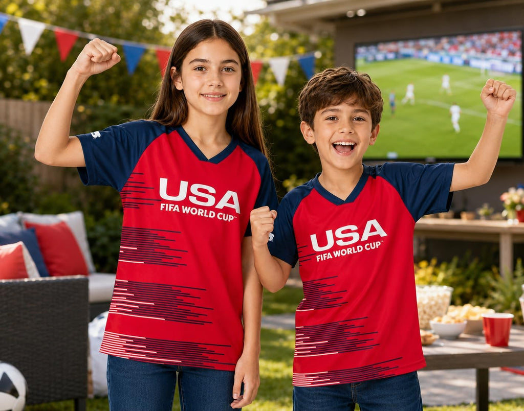 Official FIFA World Cup 2026 Team USA Kids Jersey T-Shirt – Youth Boys & Girls Soccer Fan Tee